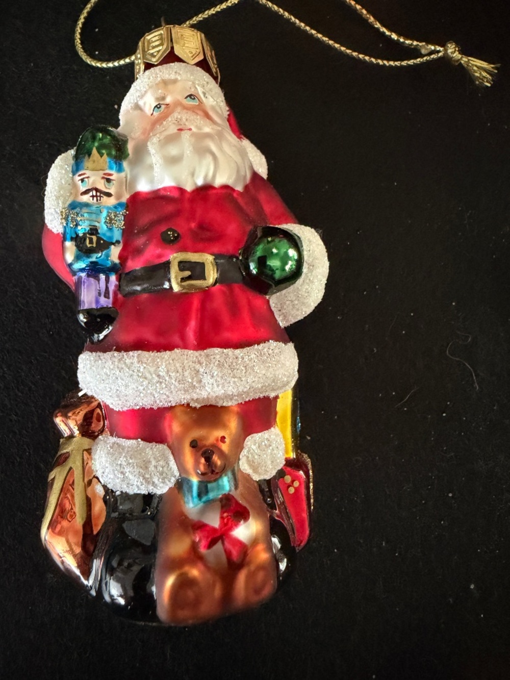 Fitz And Floyd Rare Collectable Santa Ornament With Multiple Characters